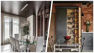 75 Large Gray Floor Dining Room Design Ideas You'll Love 🌈