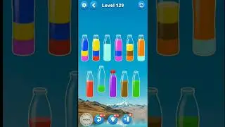 Water Sort Puzzle Game Level 129 #watersortpuzzle #watersortgame #mobilegame #colorpuzzle #games
