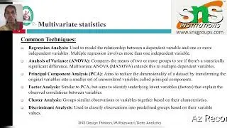 Multivariate Analysis|Data Analytics |snsinstitutions