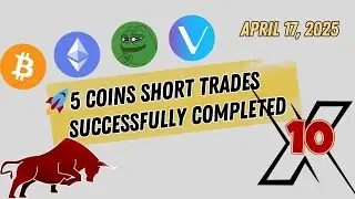 5 coins short trades Targets successfully completed | Eth coin, Xdc coin, Pengu coin, Tao coin