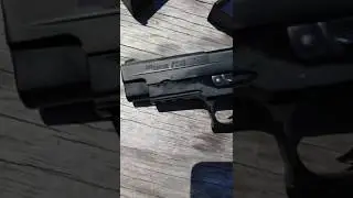 Sig Sauer P226 .40 S&W Police Trade-in from Recoil Gunworks (close up) at the range.