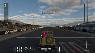 Gran Turismo 7: 1000m drag race mission. In a '45 Jeep.