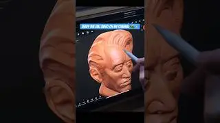 ⚠️QUICK 3D HEAD modeling 📐How to make hair ~ NOMAD sculpt #nomadsculpt #3D #3dsculpting #3dmodeling