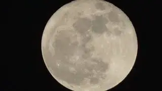 Super Moon 2017, Airplane on moon surface..