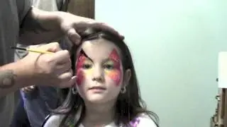 Tropical Butterfly Face Painting | Marvelous Masks Chicago Face Painting
