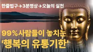 부처님의 위로와 지혜 | 99%의 사람들이 놓치는 '행복의 유통기한’ | 마음 고요 ASMR | 명언 | 자기수행 | 불교명상