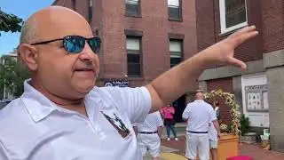Attending the Feast of Santa Rosalia in North End, Boston. Italian American Cultural Tradition