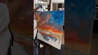 Let&rsquo;s Create some chaos! 😳 #art #clouds #boat #sunset #gold #beach #creativity #sailing #paintng