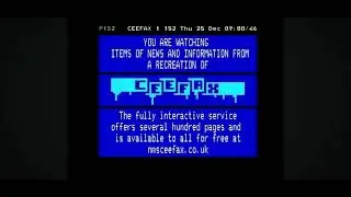 Pages from Ceefax Christmas Day 2025 (Morning)