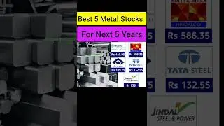 Best Metal Stocks For Next 5 Years. अगले 5 सालों के लिए बेस्ट मेटल स्टॉक्स. #shortsfeed #shorts