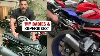 John Abraham Shows His EXPENSIVE Sports Bike Collection |  