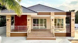 บ้านชั้นเดียวสไตล์คอนเทมโพรารี่ ขนาด 3 ห้องนอน 2 ห้องน้ำ งบก่อสร้าง 1.8X ล้านบาท