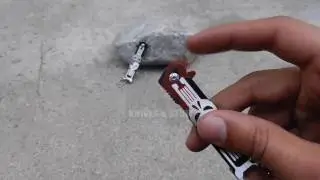 Mini Black Punisher Key Chain Spring Assisted Knife