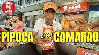 Pipoca com vários camarões inteiros, contra filé e pedaços de queijo - desde 1995, Pipocas maná