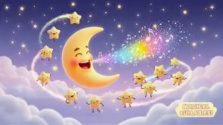 Happy Little Light ⭐🌙 | Dancing Stars & Singing Moon | Kids Bedtime Song