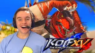 THE DINO GRAPPLER!! KOF XV King of Dinosaurs Trailer REACTION to Gameplay & Reveal [Facecam]