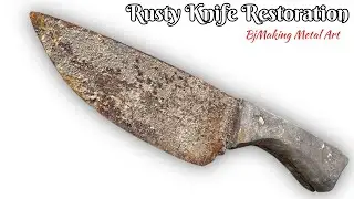 Rusty Knife Restoration | From Scrap Metal to Razor Sharp Blade!