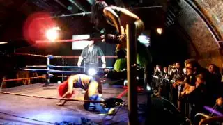 ICW-FF: Carmel Jacobs takes a thumbtack bump from the top rope! (1080p HD)