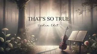 That's So True | Violin Edit (Gracie Abrams ft. Cleo Violin)