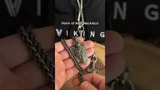 Viking Jewelry: Helm of Awe Necklace Display #shorts
