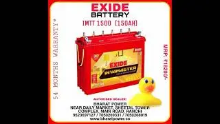 EXIDE BATTERY IMTT 1500, (150AH) BHARAT POWER, RANCHI 9546880043, 9523697127 #SHORTS
