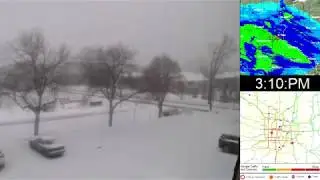 Minnesota Snow Storm in 3 Minutes (Jan 17-18, 2020 -- With Doppler Radar and Traffic Map)