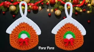 Crochet Mini Gingerbread House I Crochet Christmas Decorations I Crochet Christmas Ornaments