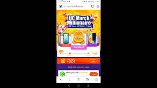 Uc March millionaire || free 5000rs paytm cash || uc browser loot