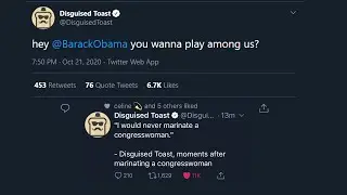 DisguisedToast invited BarakObama in Among Us|Toast marinates Congresswoman AOC ft. Valkyrae