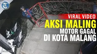 Rekaman CCTV Aksi Maling Motor Gagal di Kota Malang Viral di Medsos
