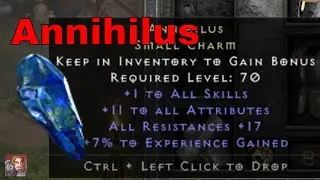 D2R Unique Items - Annihilus (Small Charm)