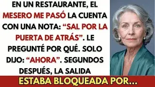 En un restaurante, el mesero me susurró： «Sal por la puerta de atrás» ¡y la salida estaba bloque