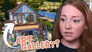 I tried to build an ART SHOP in the sims 4🎨