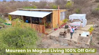 SHE QUIT CITY LIFE TO LIVE 100% OFF-GRID BUILT THIS TINY HOUSE +OUTDOOR BED MAUREEN IN MAGADI