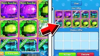 The Most INSANE Blind Trading with SHINY MYTHIC SECRETS In Bubble Gum Simulator Infinity!