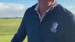First tee shot after lockdown with our captain Andrew Rodgers