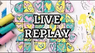 Graffiti inspired Pastel Hearts with paint pens