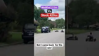 Modified 212cc Vs. Stock 420cc Drag Race