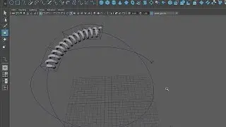 Spiral along a curve in Maya - Attach an object to a motion path - follow path object maya