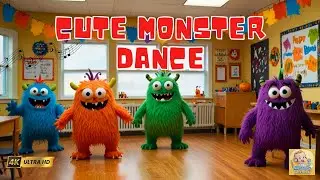 Cute Monster Dance | Kids Song with Lyric | Nursery Rhymes | Happy Kids Song