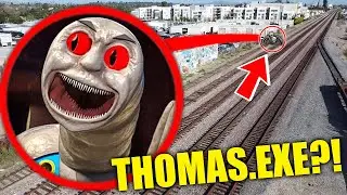 Дрон поймал THOMAS THE TRAIN.EXE на Haunted Railroad!! *СТРАШНЫЙ ПАРОВОЗИК ТОМАС*