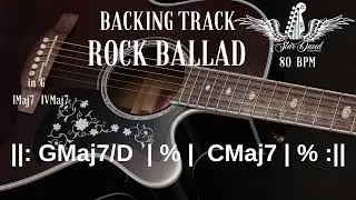 Backing Track Rock Ballad Two Chords IMaj7 IVMaj7 in G