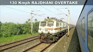 Howrah RAJDHANI v/s Coalfield Exp || 130 Km/h Parallel OVERTAKE
