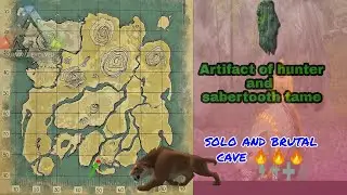 Hunter cave run and Tame sabertooth/ Ark mobile solo tamilng/ Brutal cave/ ark mobile / ark pc/2021