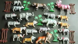Animals toy set unboxing-Zoo animals-Find Cow lion tiger camel sheep elephant giraffe horse Cat.35