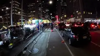 Night time calm ride midtown Manhattan Electric scooter ride
