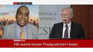 BBC World News: Myles Miller Discusses Raid on John Bolton's Home