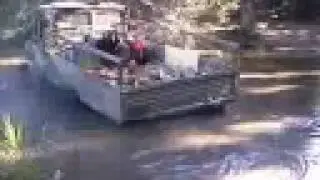 Unimogs  water crossing
