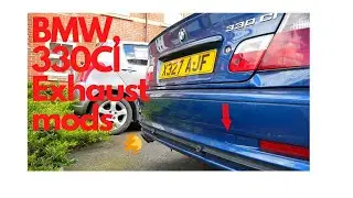 BMW E46 330ci resonator exhaust mod - BRUTAL SOUNDS!!