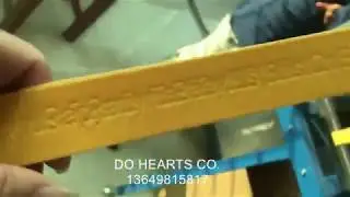 Bangladesh customer buy high frequency elastic band embossing machine,ribbon tape embossing machine